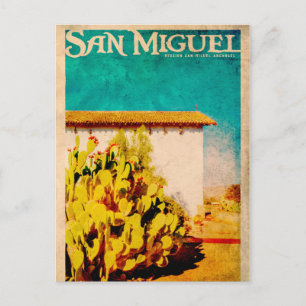 Carte postale vintage San Miguel Travel