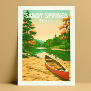 Carte Postale Vintage Sandy Springs Géorgie