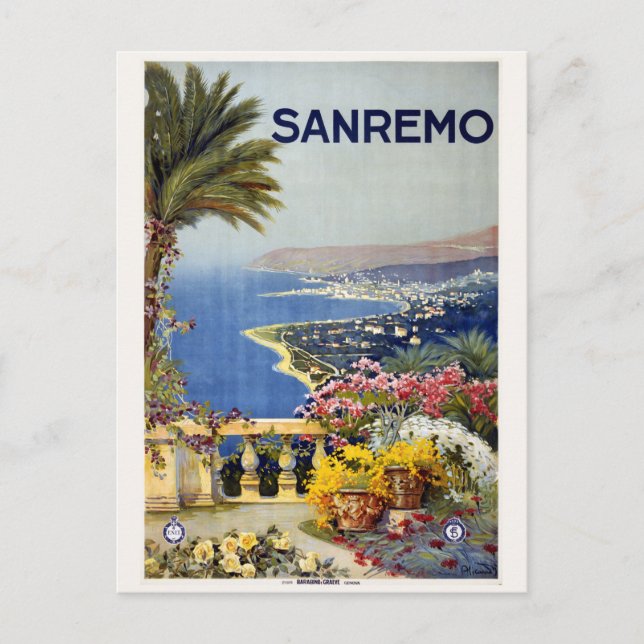 Carte postale vintage Sanremo Italie (Devant)