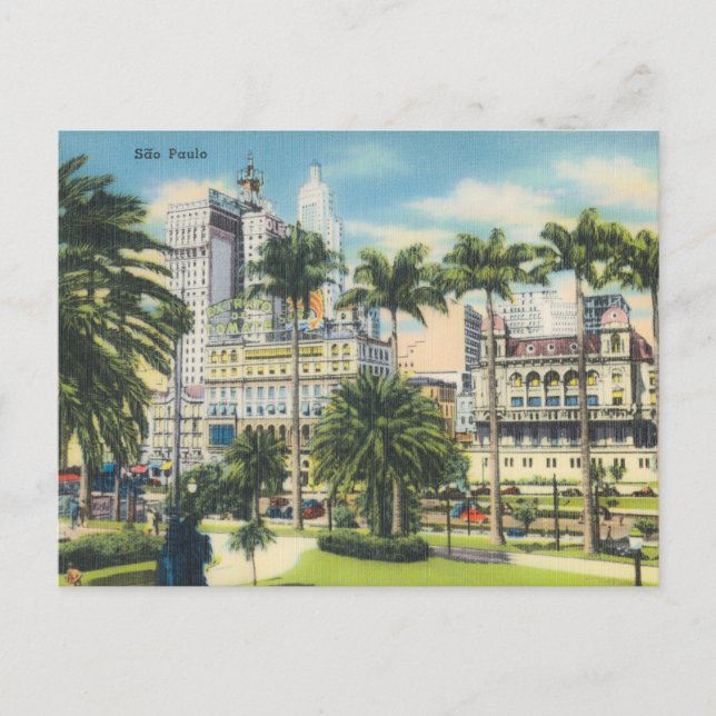 Carte Postale Vintage Sao Paulo, Brésil (Devant)