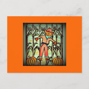 Carte Postale Vintage Scarecrow