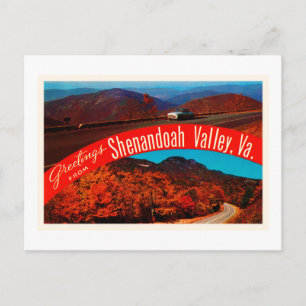 Carte postale Vintage Shenandoah Valley Virginia V