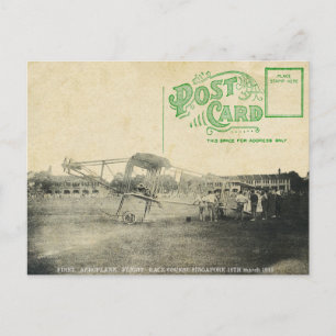 Carte postale vintage Singapore Aviation