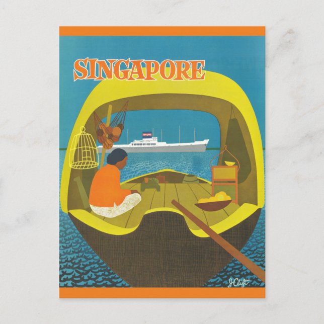 Carte Postale Vintage Singapour (Devant)