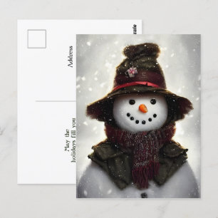 Carte postale vintage Snowman