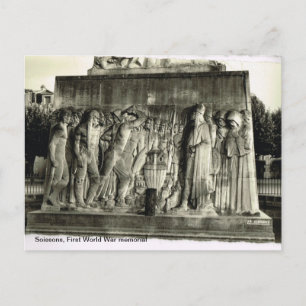 Carte Postale Vintage, Soissons, mémorial de la Première Guerre 