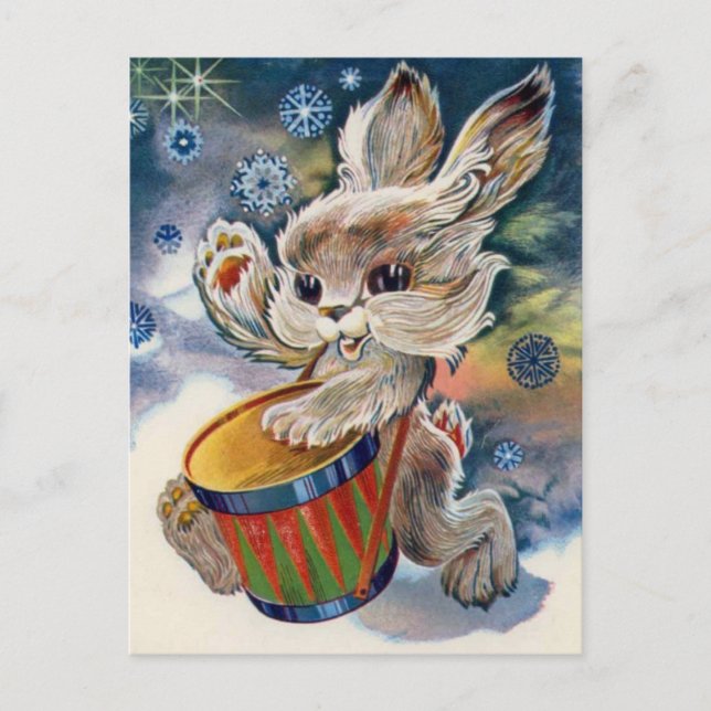 Carte postale vintage soviétique du Nouvel An/Noël (Devant)