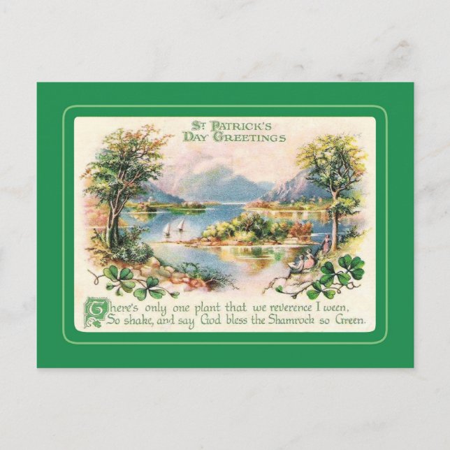 Carte postale vintage St Patrick's Day (Devant)