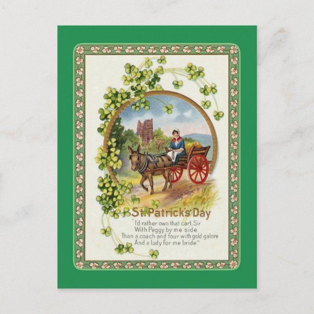 Carte postale vintage St Patrick's Day (Devant)