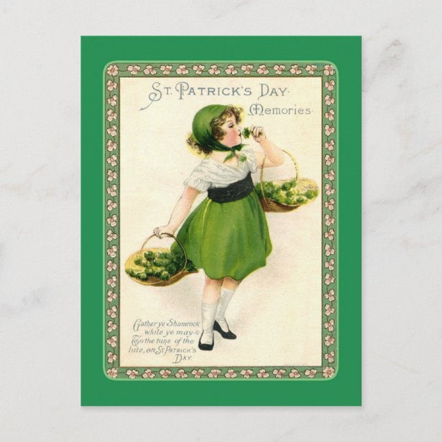 Carte postale vintage St Patrick's Day (Devant)