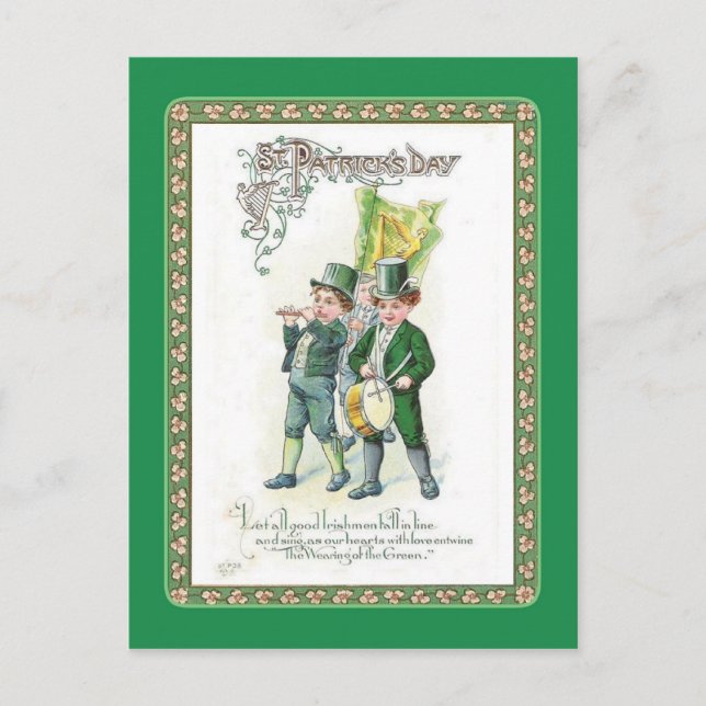 Carte postale vintage St Patrick's Day (Devant)