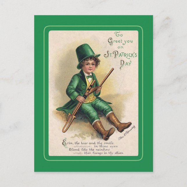 Carte postale vintage St Patrick's Day (Devant)