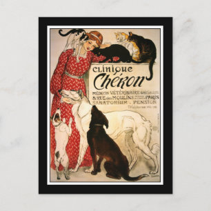 Carte postale : Vintage Steinlen "Clinique Cheron"