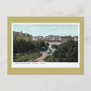 Carte Postale Vintage Stockholm Suède Alfred Fredriks Carré