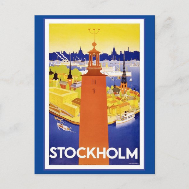 Carte Postale Vintage Stockholm Sweden Postcard (Devant)