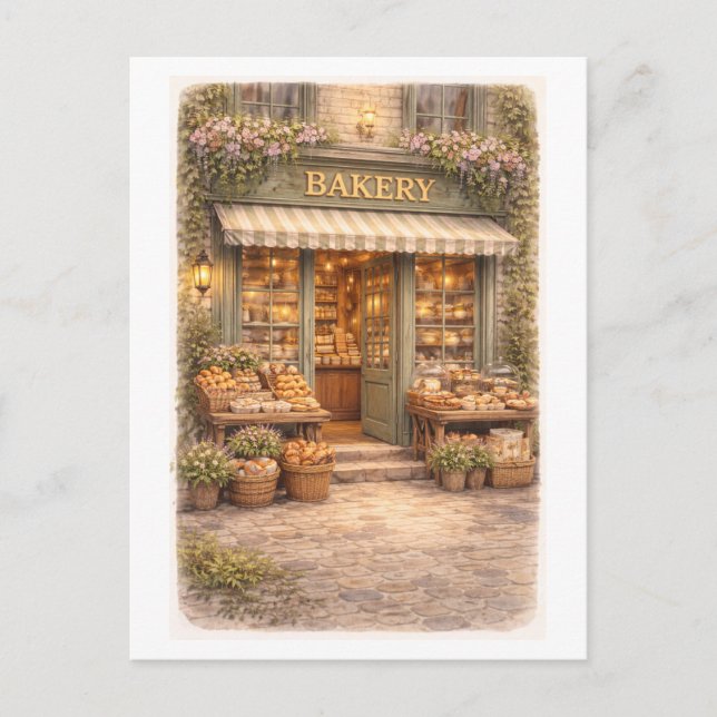 Carte Postale Vintage-Style Bakery (Devant)