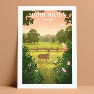 Carte Postale Vintage Sud Fulton Géorgie