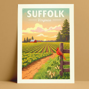 Carte Postale Vintage Suffolk Virginie