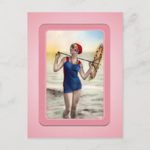 Carte postale vintage Sun Bather Beach Babes