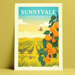 Carte Postale Vintage Sunnyvale Californie
