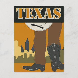 Carte postale Vintage Texas Lone Star