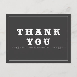Carte Postale Vintage Thank You Postcard