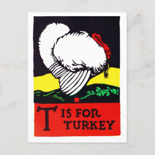 Carte Postale Vintage Thanksgiving T est pour la Turquie rétro