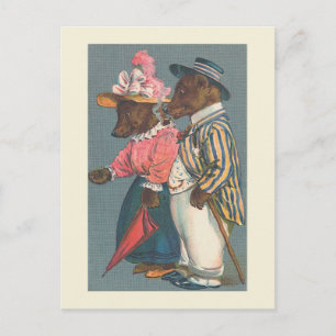 Carte postale Vintage "The Bear Couple"