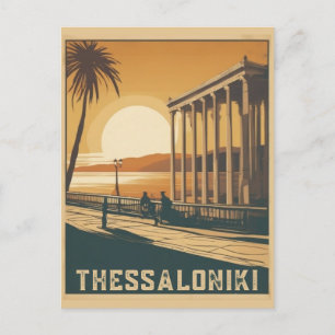 Carte Postale Vintage Thessalonique ville Grèce vocation souveni