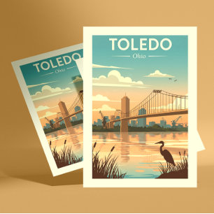 Carte Postale Vintage Toledo Ohio