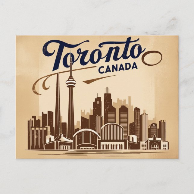 Carte Postale Vintage Toronto, Canada (Devant)