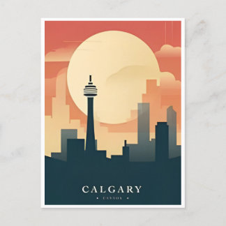 Carte Postale Vintage travel Calgary Alberta Canada edmonton
