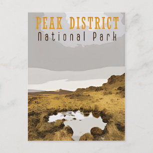 Carte Postale Vintage travel Peak District National Park Anglete
