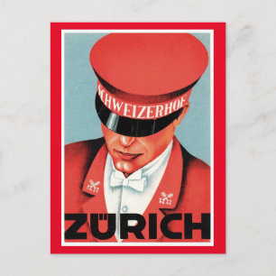 Carte Postale Vintage Travel Zurich