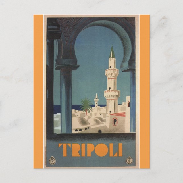 Carte Postale Vintage Tripoli Libye Voyage (Devant)