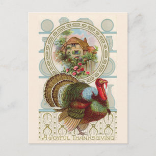 Carte postale Vintage "Un Joyeux Thanksgiving"