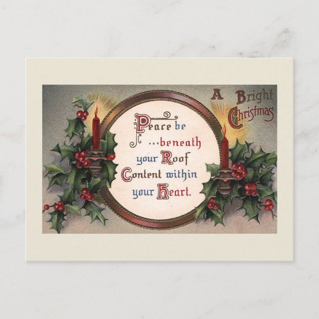 Carte postale Vintage "Un Noël brillant" (Devant)