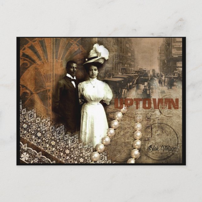 Carte postale Vintage Uptown Blak (Devant)