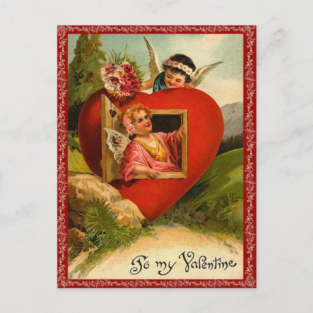 Carte postale vintage Valentine (Devant)