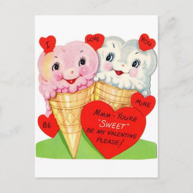 carte postale vintage valentine (Devant)