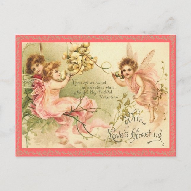Carte postale vintage Valentine (Devant)