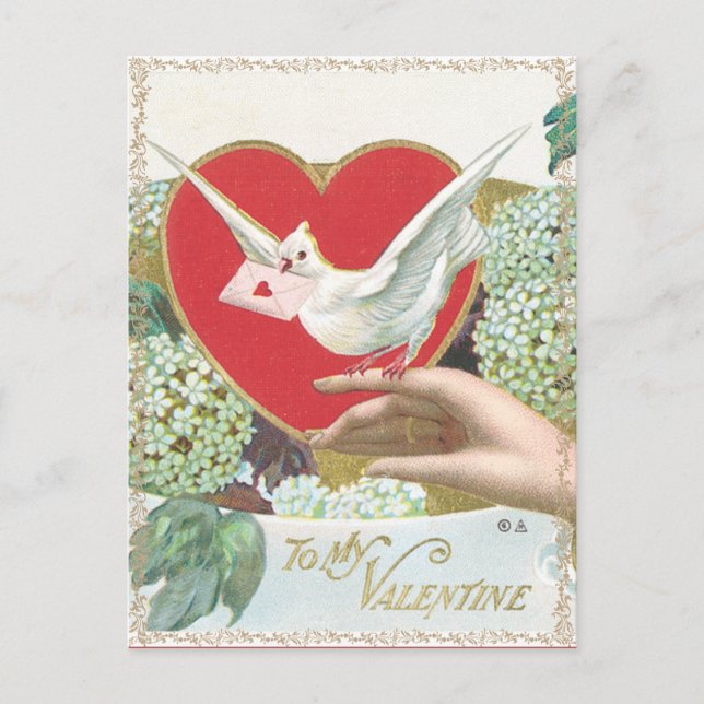 Carte postale vintage Valentine (Devant)