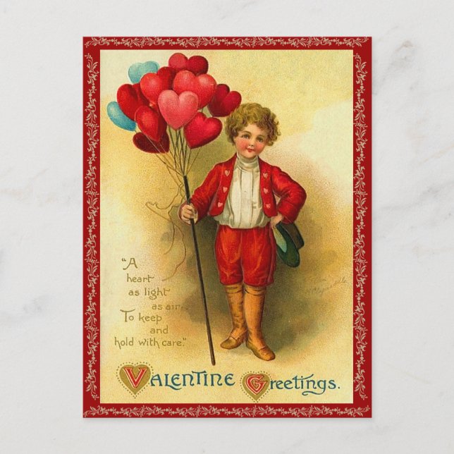 Carte postale vintage Valentine (Devant)