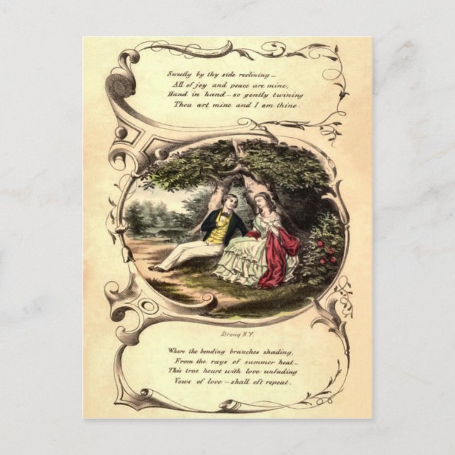 Carte postale vintage Valentine (Devant)