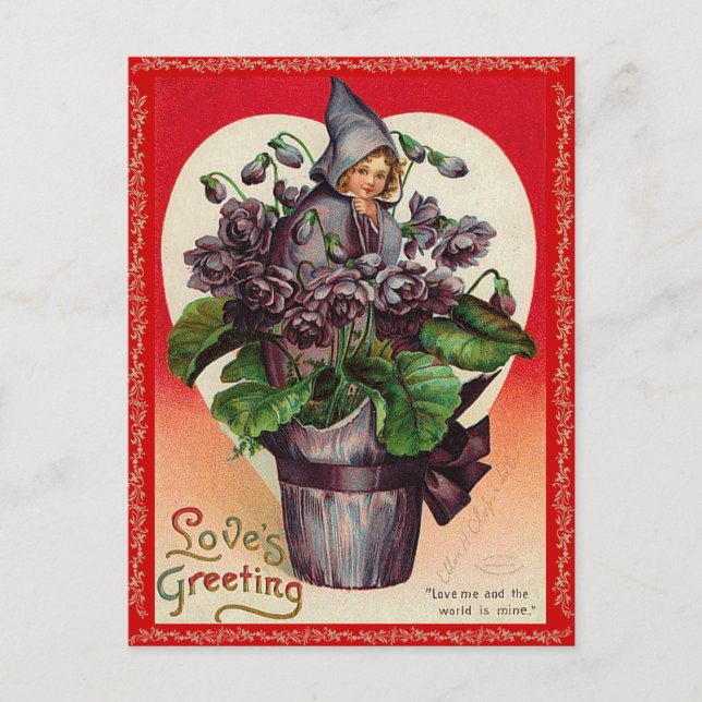 Carte postale vintage Valentine (Devant)