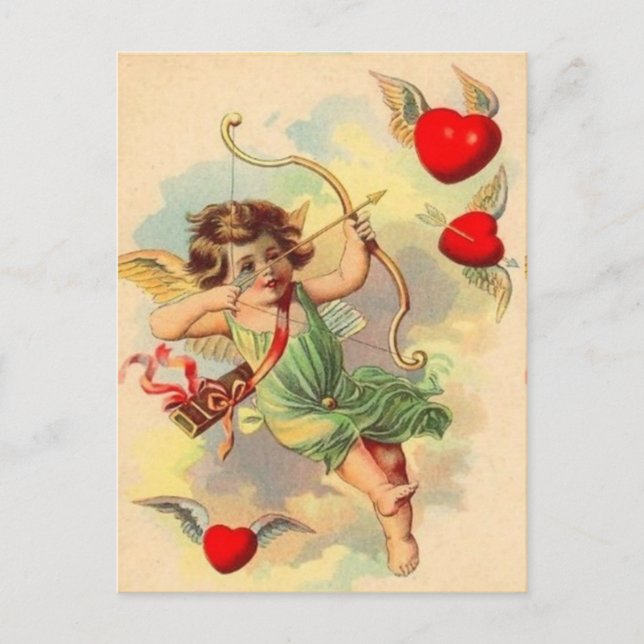 Carte Postale Vintage Valentine Postcard (Devant)