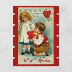 Carte postale Vintage Valentine pour votre amour