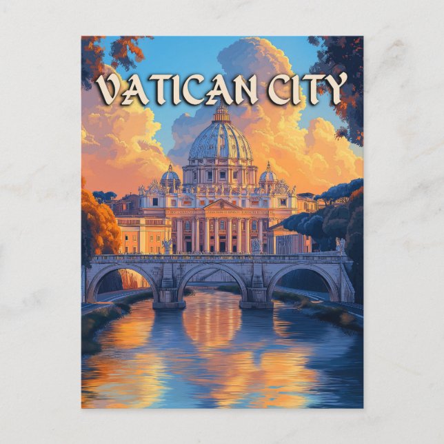 Carte Postale Vintage Vatican City Travel (Devant)