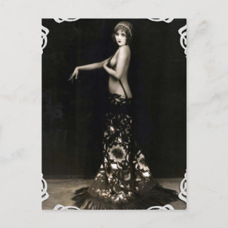 Carte postale Vintage Vaudville Showgirl