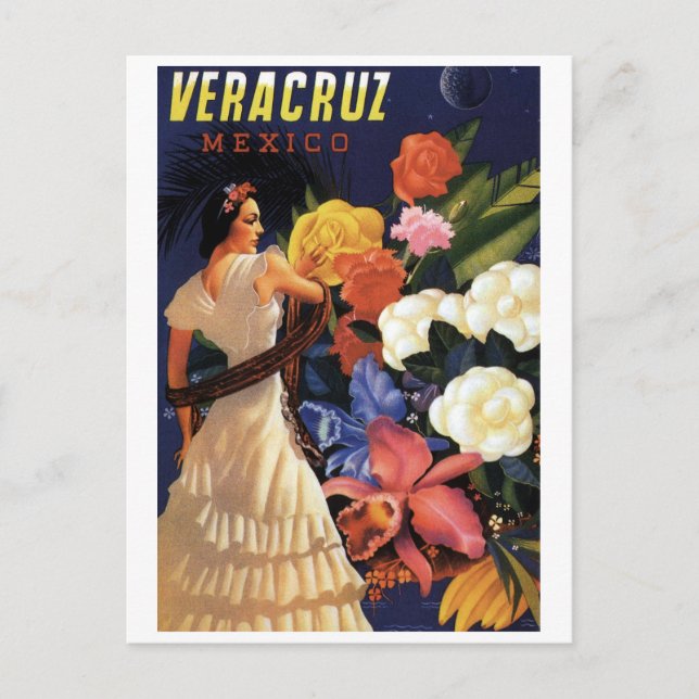 Carte Postale Vintage Veracruz Mexique Travel (Devant)